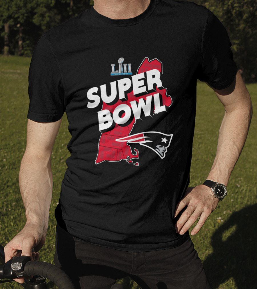 Super Bowl Liii New England Patriots Map T-Shirt