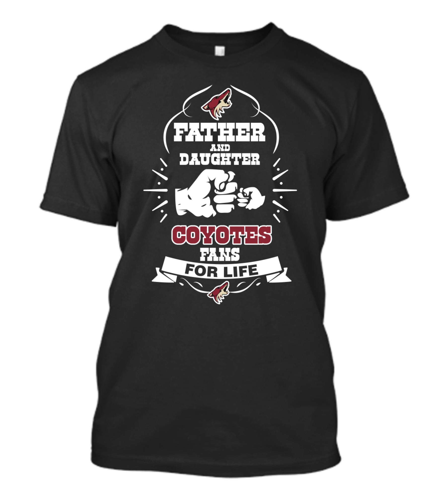 Father And Daughter Coyotes Fans For Life Arizona Coyotes Enthusiasts T-Shirt