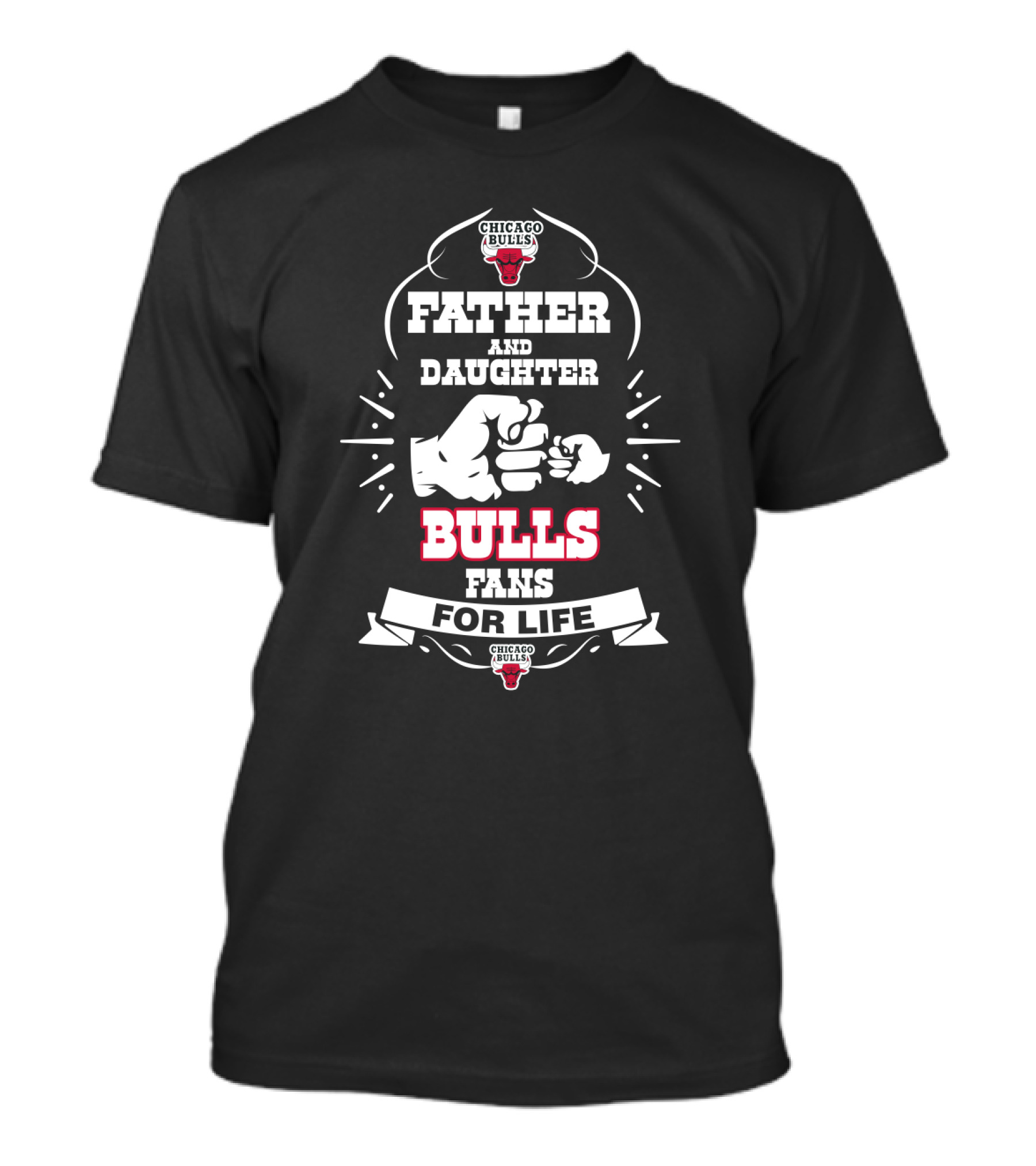Father And Daughter Chicago Bulls Fans For Life T-Shirt