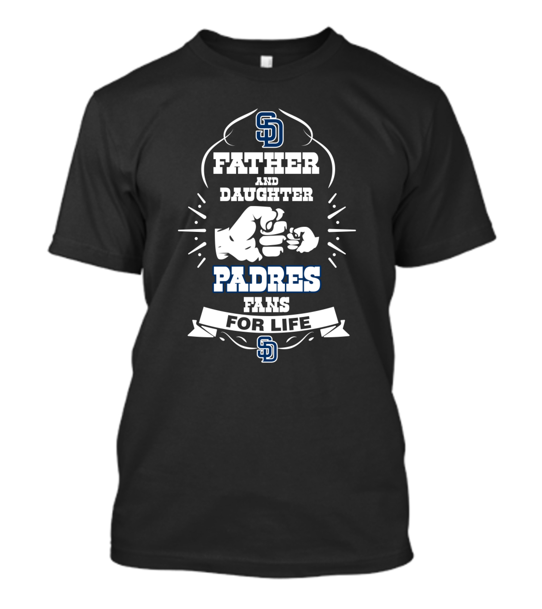 Father And Daughter Padres Fans For Life SD Logo Duo T-Shirt