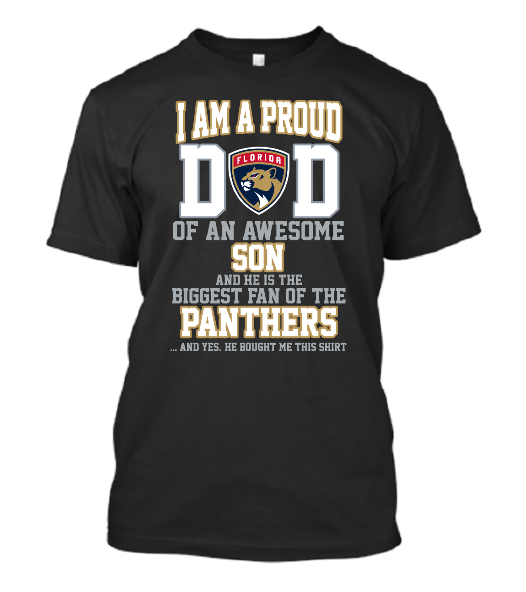 I Am A Proud Dad Of An Awesome Son Florida Panthers Fan T-Shirt