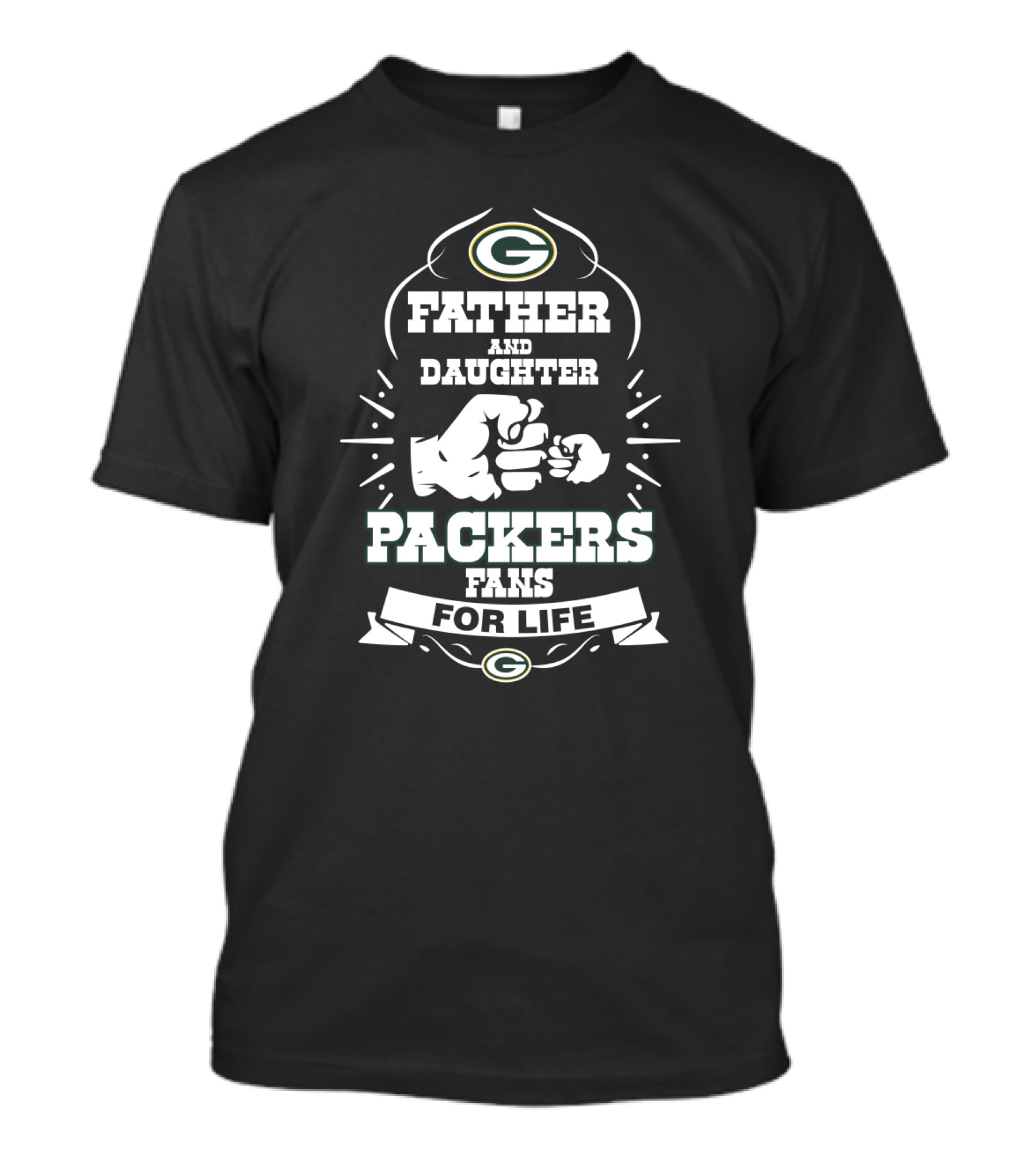 Father And Daughter Packers Fans For Life T-Shirt