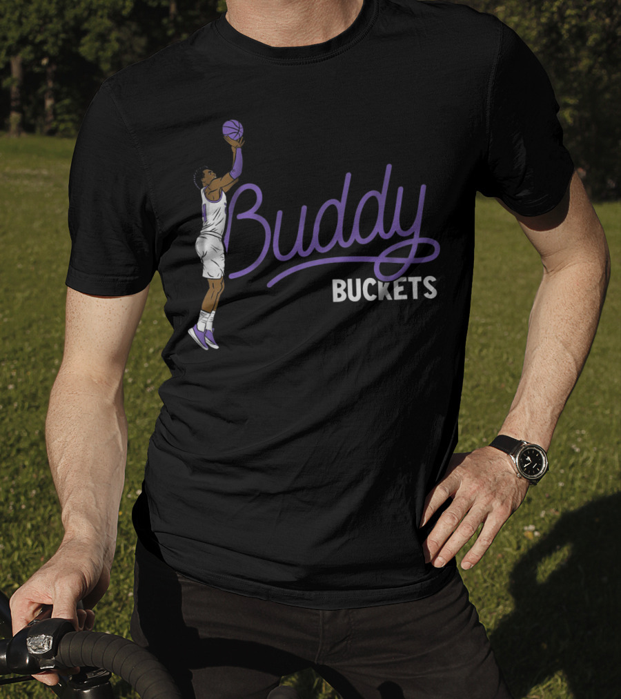 Buddy Buckets Basketball Player Jump Shot Iconic T-Shirt