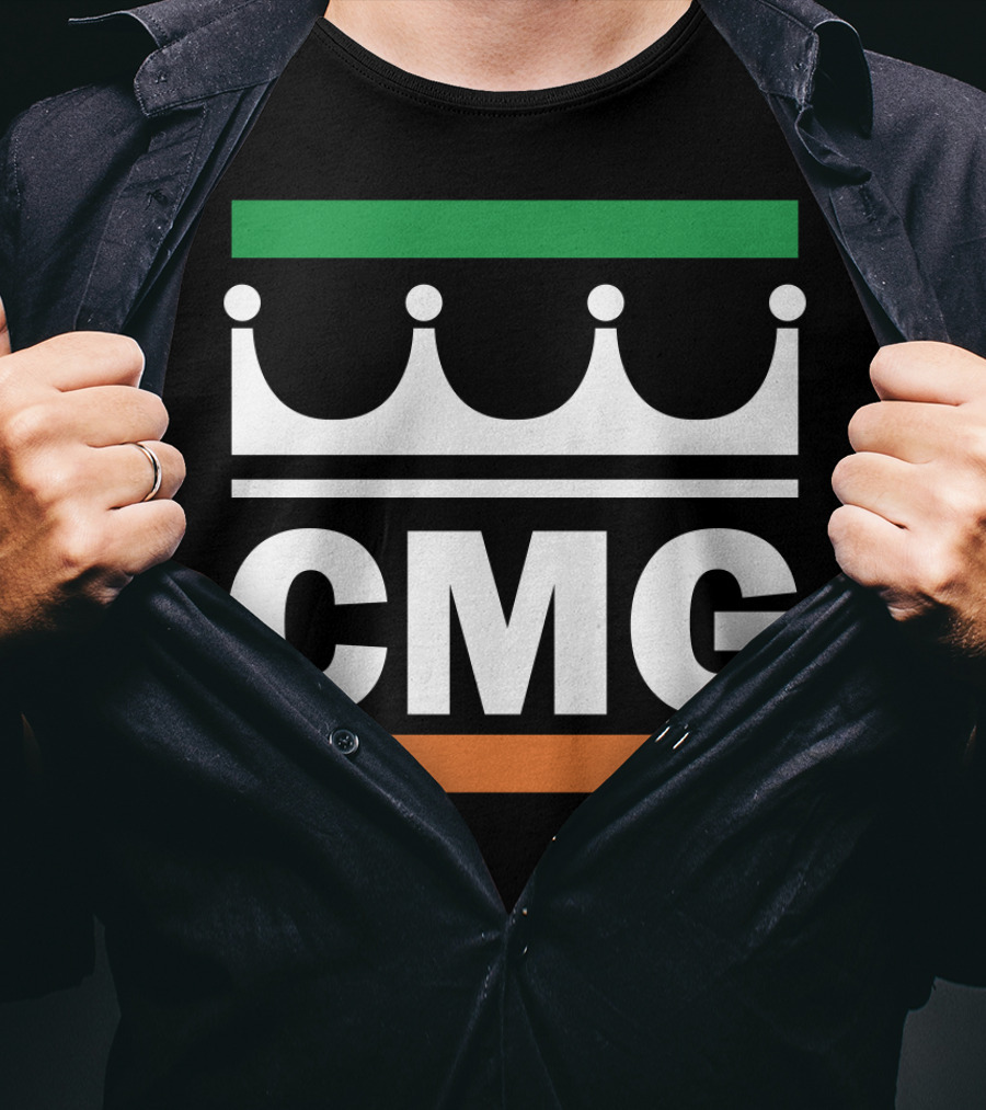 CMG Logo Irish Flag Colors Crown Symbol Conor McGregor GMG T-Shirt