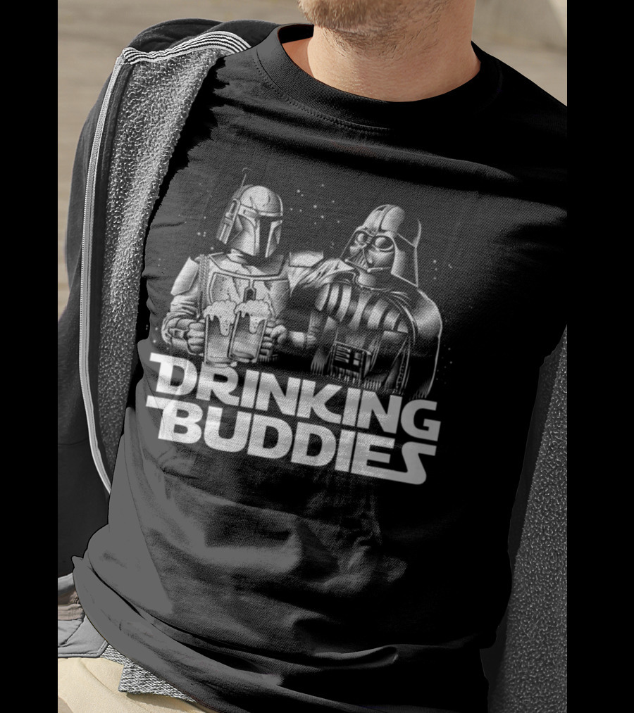 Darth Vader And Boba Fett Star Wars Drinking Buddies Iconic Pair T-Shirt