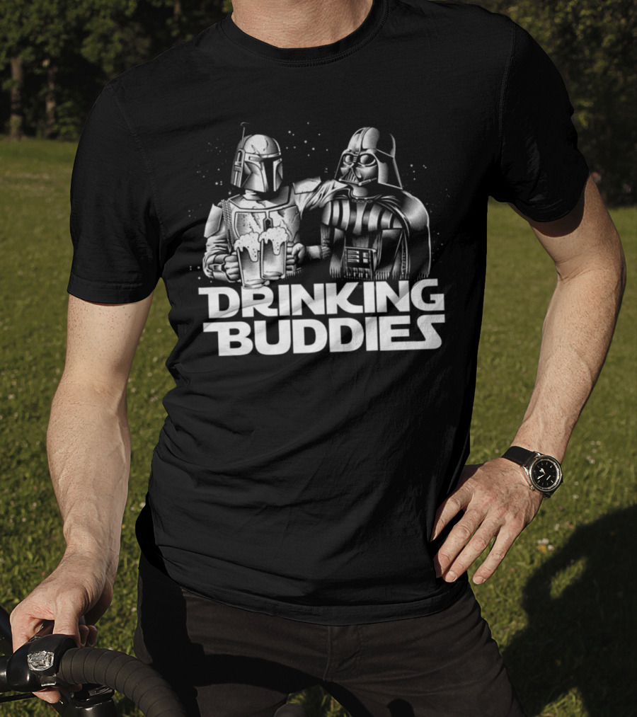 Darth Vader And Boba Fett Star Wars Drinking Buddies Iconic Pair T-Shirt