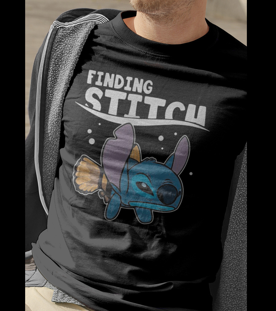 Finding Stitch Parody With Fish Imagery And Underwater T-Shirt