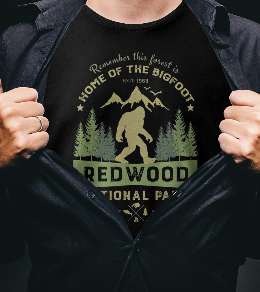 Redwood National Park Bigfoot Home Estd 1968 Preserve Protect T-Shirt