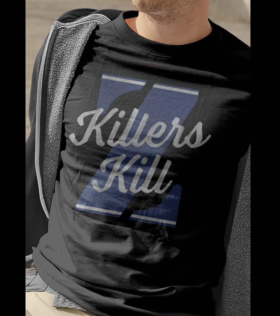 Killers Kill Navy Blue Letter Z Style T-Shirt