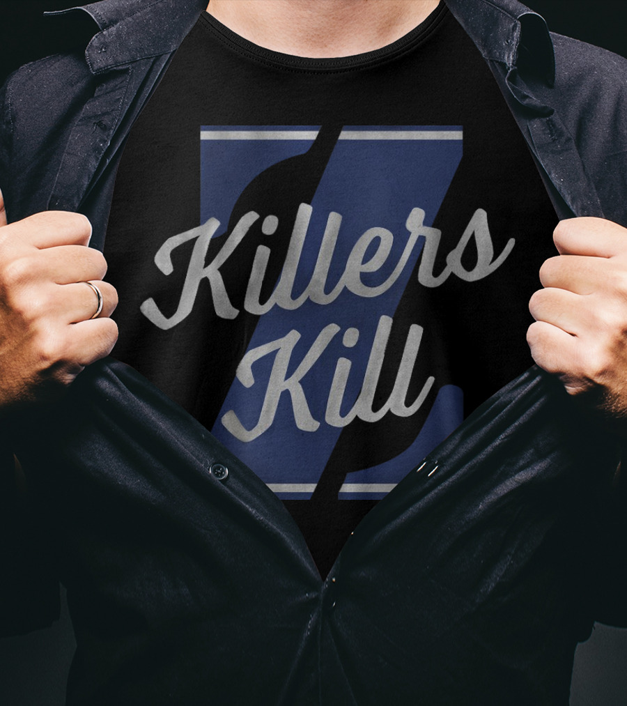 Killers Kill Navy Blue Letter Z Style T-Shirt
