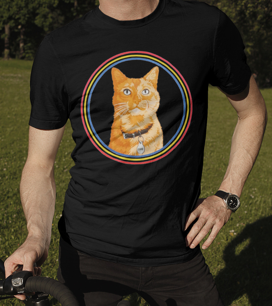 Marvel Captain Marvel Goose Cat Retro Circle T-Shirt