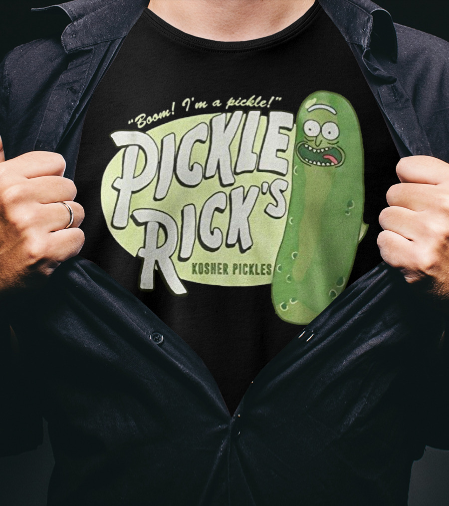 Rick And Morty Boom I'm A Pickle Pickle Rick's Kosher Pickles T-Shirt