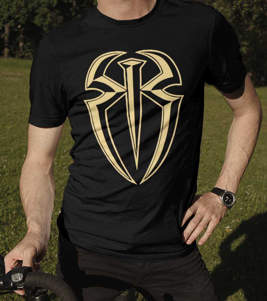 Roman Reigns Gold Tribal Crest Logo WWE Merchandising T-Shirt