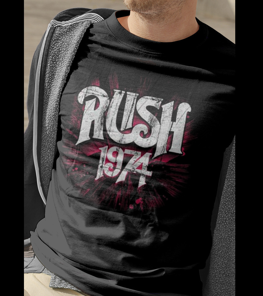 Rush 1974 Splatter Logo Art T-Shirt