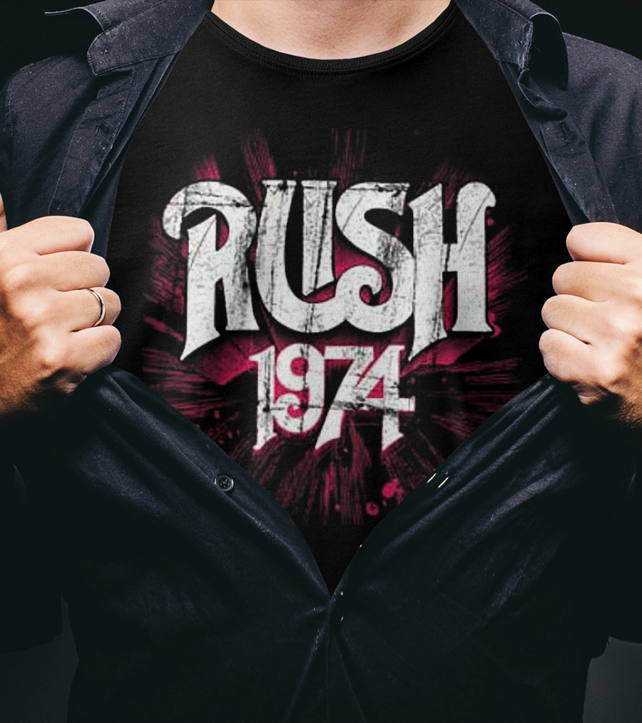 Rush 1974 Splatter Logo Art T-Shirt