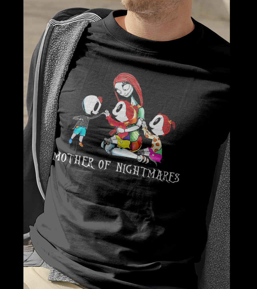 Mother Of Nightmares Sally With Skeleton Children T-Shirt