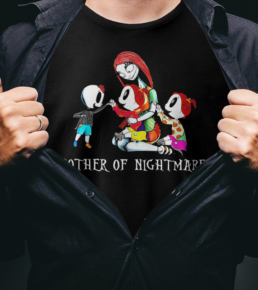 Mother Of Nightmares Sally With Skeleton Children T-Shirt