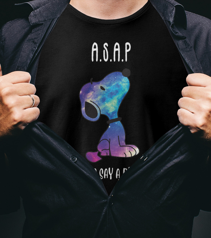 Snoopy Galaxy A.S.A.P. Always Say A Prayer T-Shirt