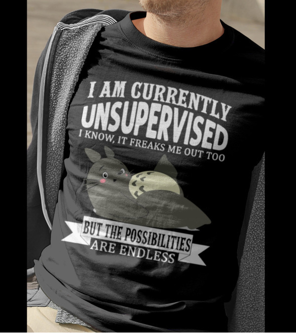I Am Currently Unsupervised Totoro I Know It Freaks Me Out Too But The Possibilities Are Endless T-Shirt