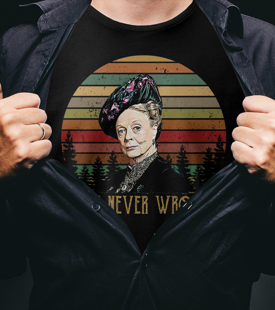 Downton Abbey Violet Crawley I'm Never Wrong Vintage Striped T-Shirt