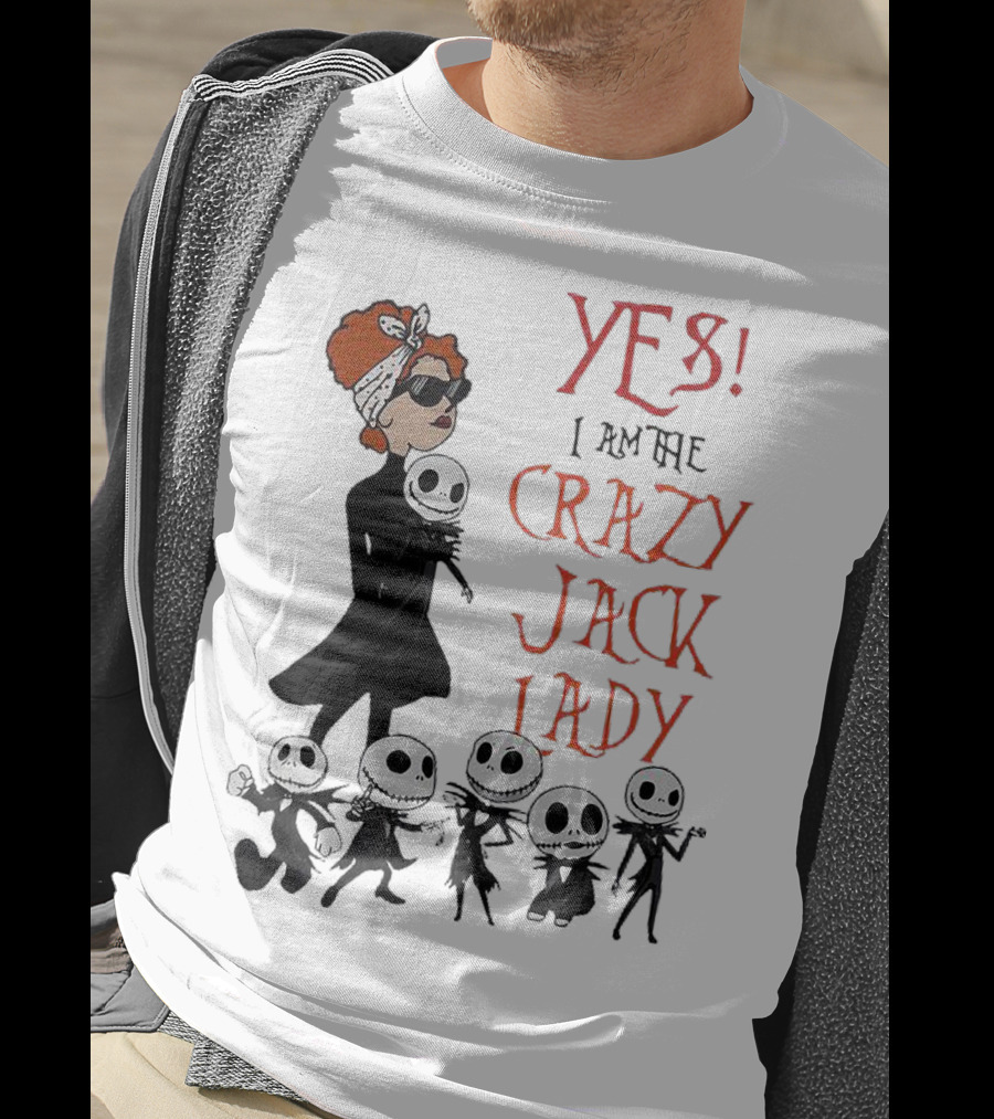 Yes I Am The Crazy Jack Lady Halloween Gang T-Shirt