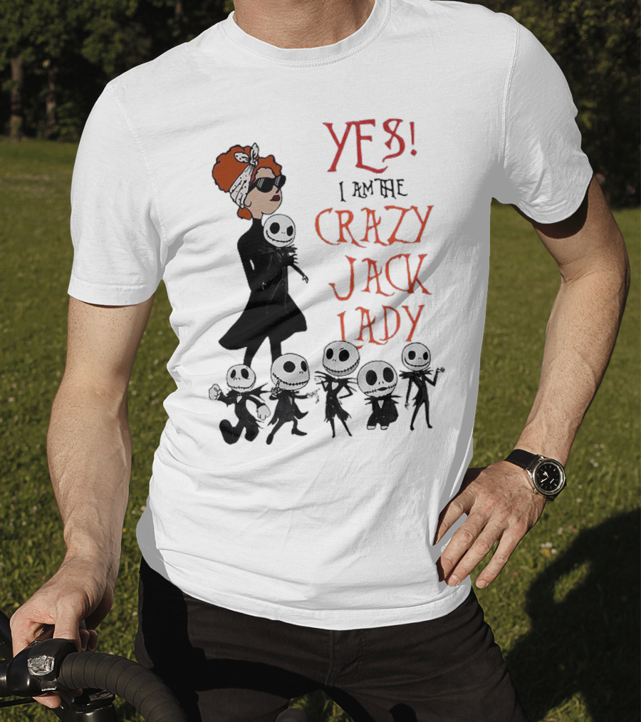 Yes I Am The Crazy Jack Lady Halloween Gang T-Shirt