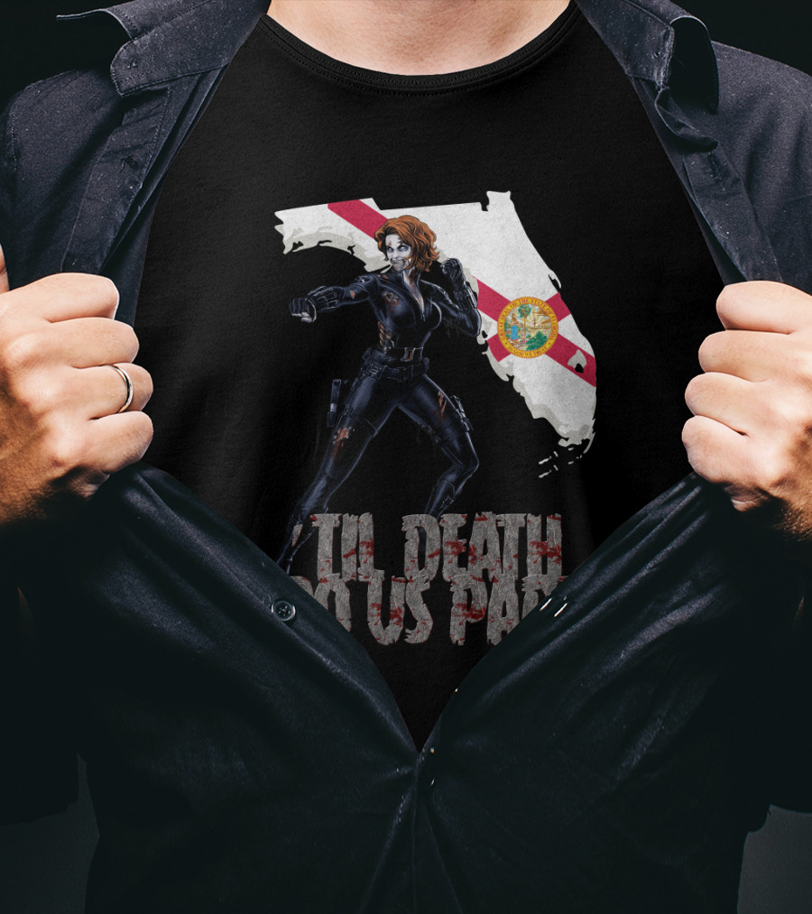 Black Widow Florida Til Death Do Us Part T-Shirt