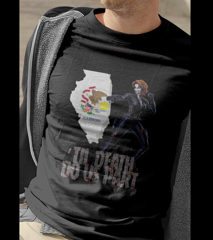 Til Death Do Us Part Black Widow Illinois T-Shirt