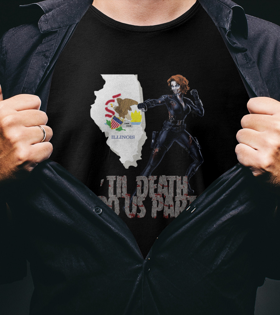 Til Death Do Us Part Black Widow Illinois T-Shirt
