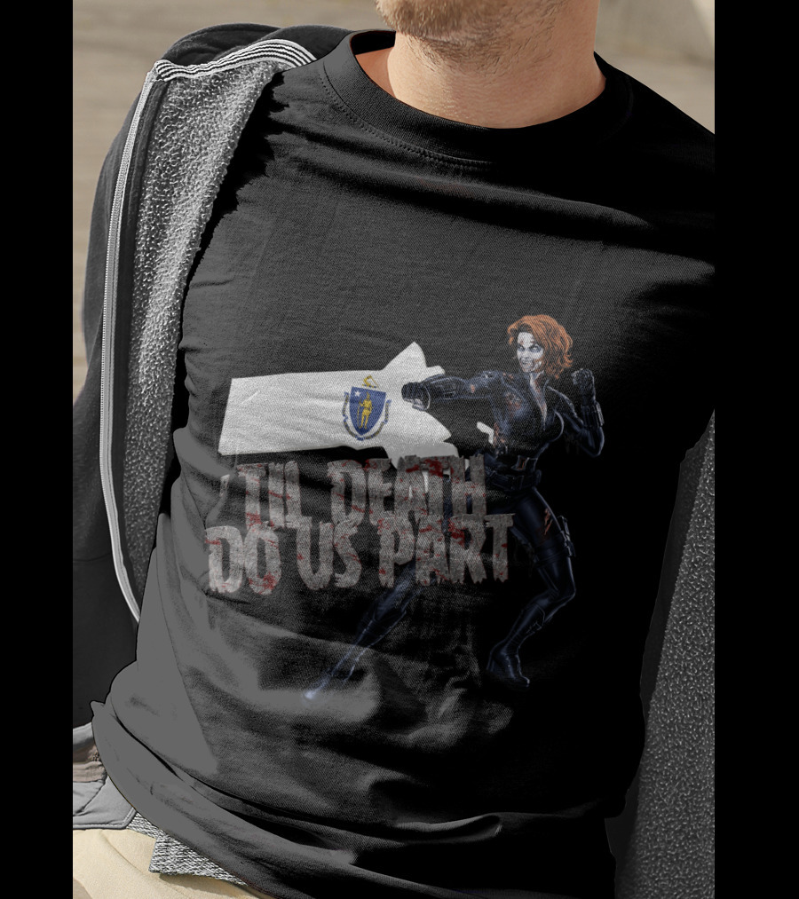 Black Widow Massachusetts 'Til Death Do Us Part T-Shirt