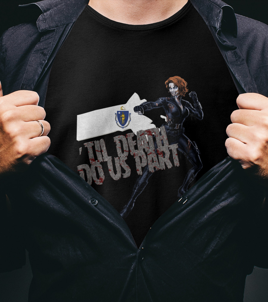 Black Widow Massachusetts 'Til Death Do Us Part T-Shirt