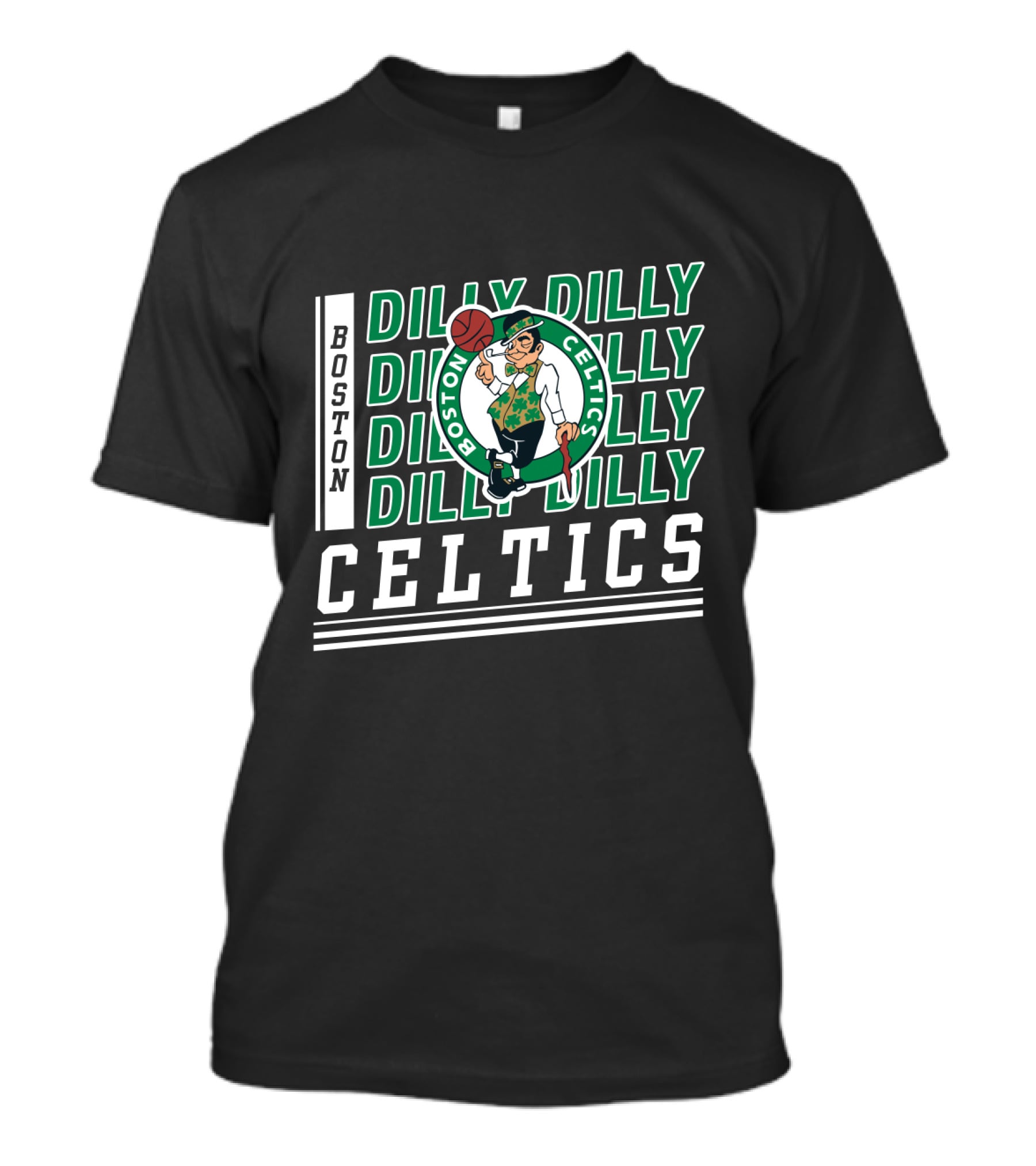 Boston Celtics Dilly Dilly Basketball Team Logo Green And White T-Shirt