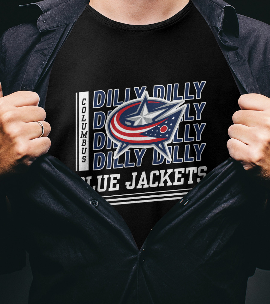 Columbus Blue Jackets Dilly Dilly Emblem And T-Shirt
