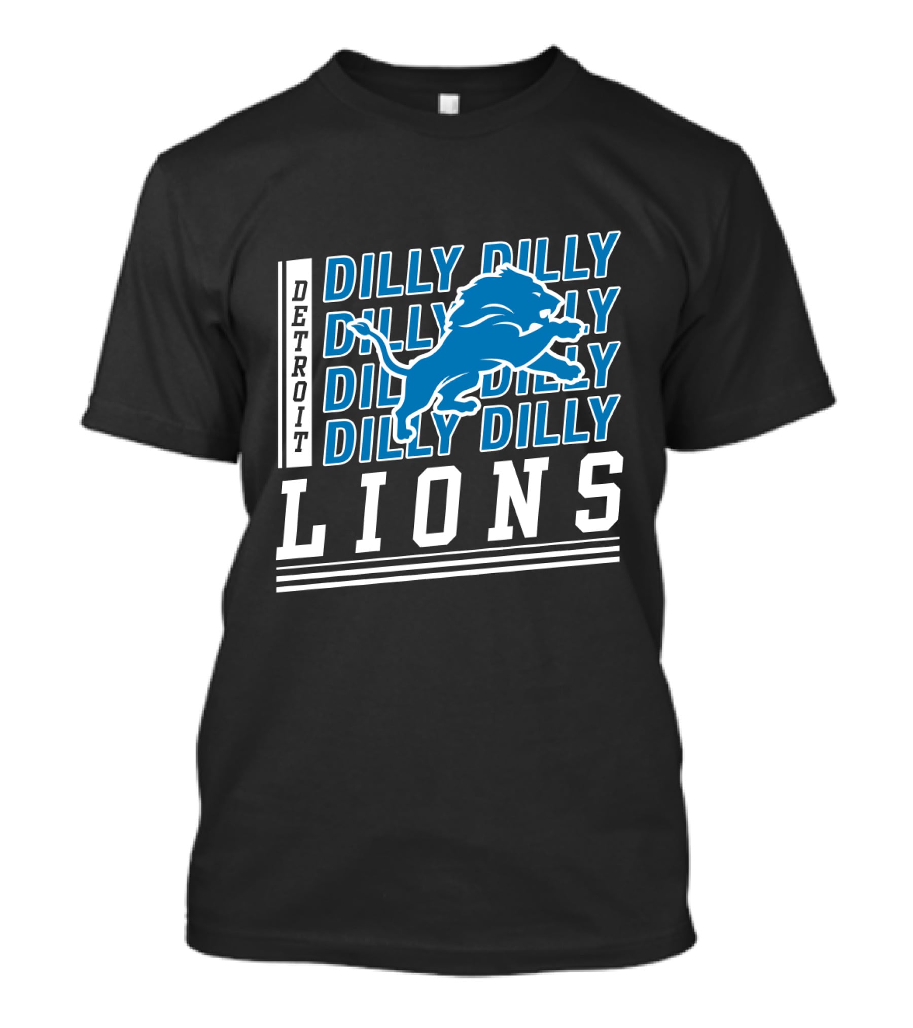 Detroit Lions Dilly Dilly Bud Light Fans Football Team Blue Lion T-Shirt