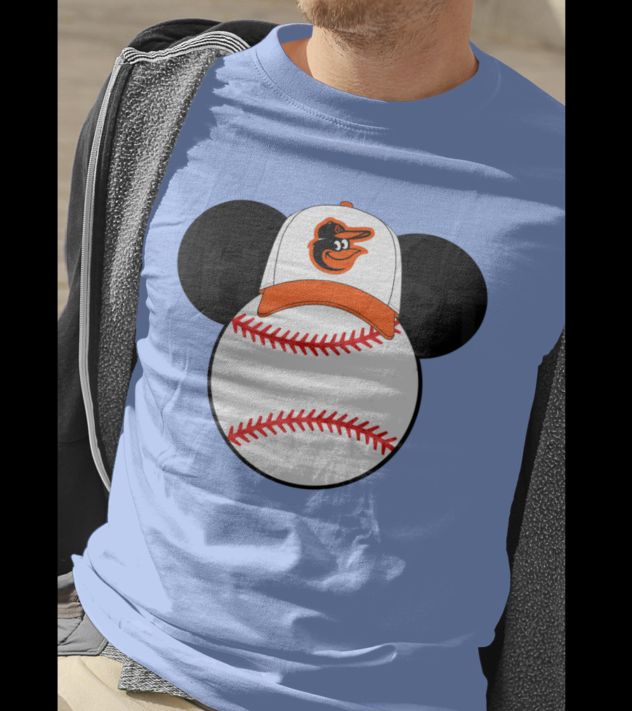 Baltimore Orioles Mickey Ears Baseball Hat With Team T-Shirt