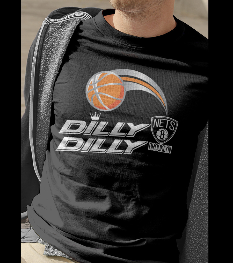 Brooklyn Nets Dilly Dilly Basketball With Logo And Crown T-Shirt
