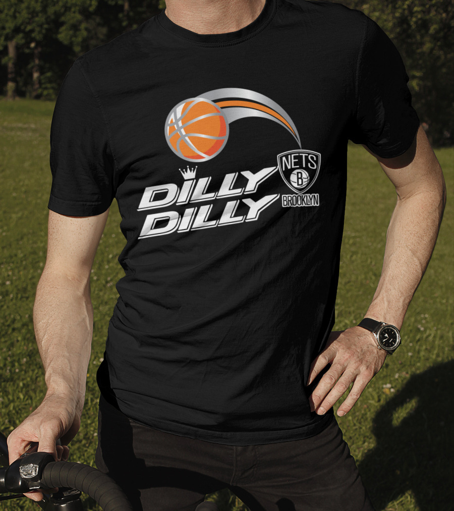 Brooklyn Nets Dilly Dilly Basketball With Logo And Crown T-Shirt