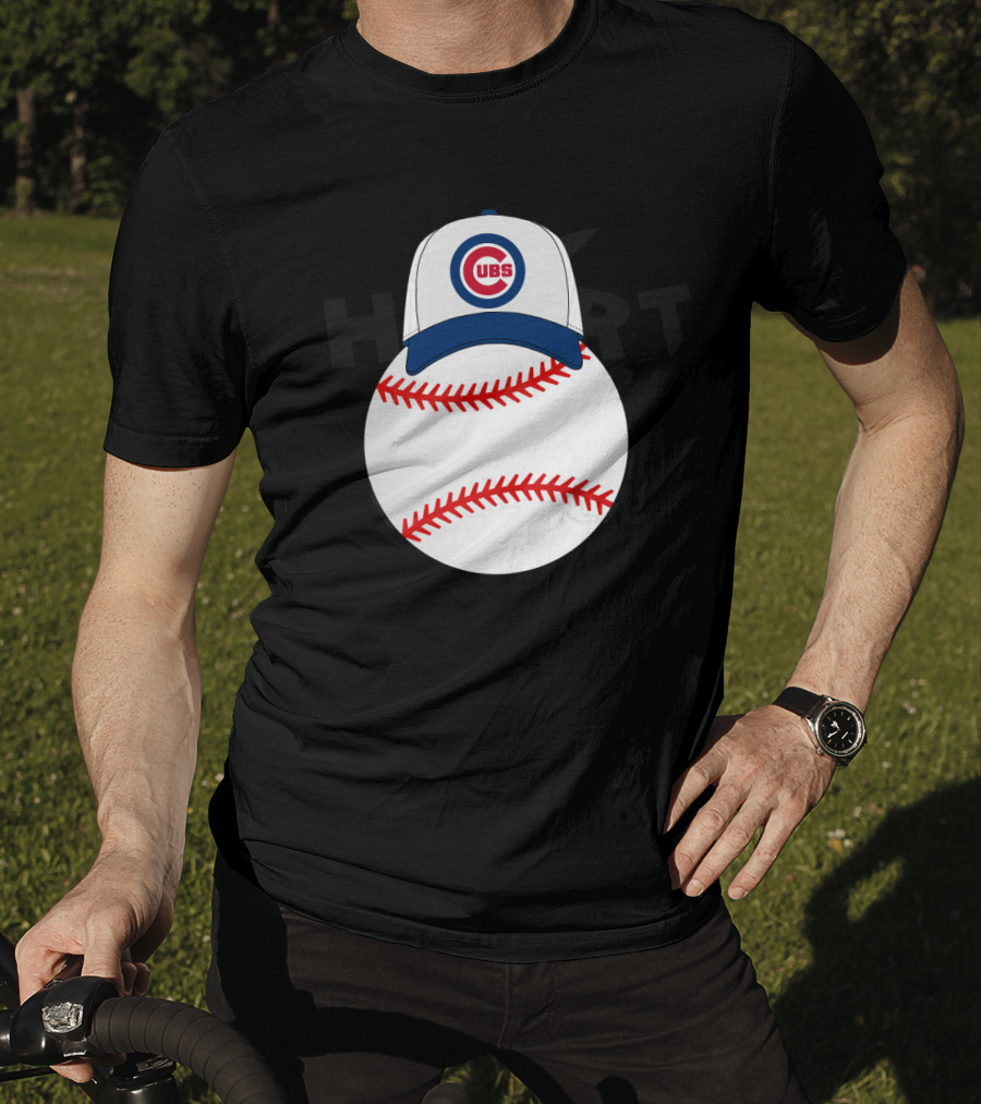 Chicago Cubs Hat On Mickey Mouse Baseball T-Shirt
