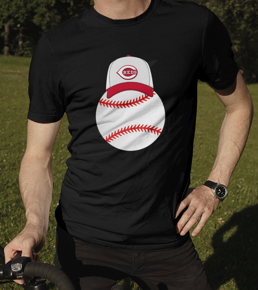 Cincinnati Reds Baseball With Mickey Mouse Ear T-Shirt