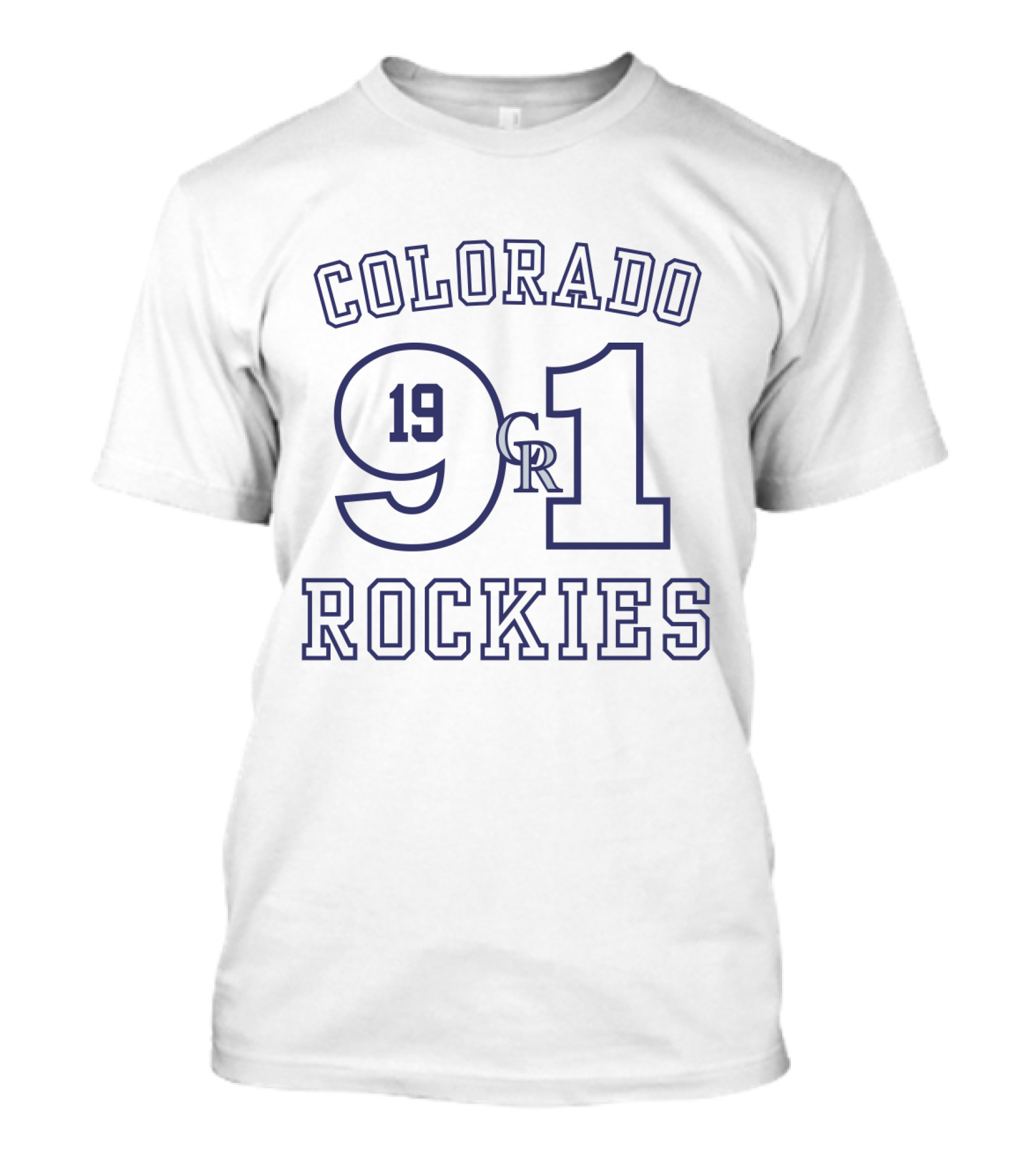 Colorado Rockies CR Logo Est 1991 T-Shirt