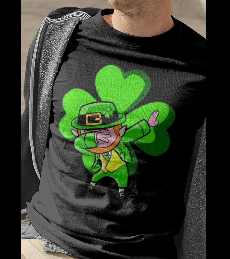 Leprechaun Dab Dance Shamrock St Patrick's Day Luck Ireland T-Shirt
