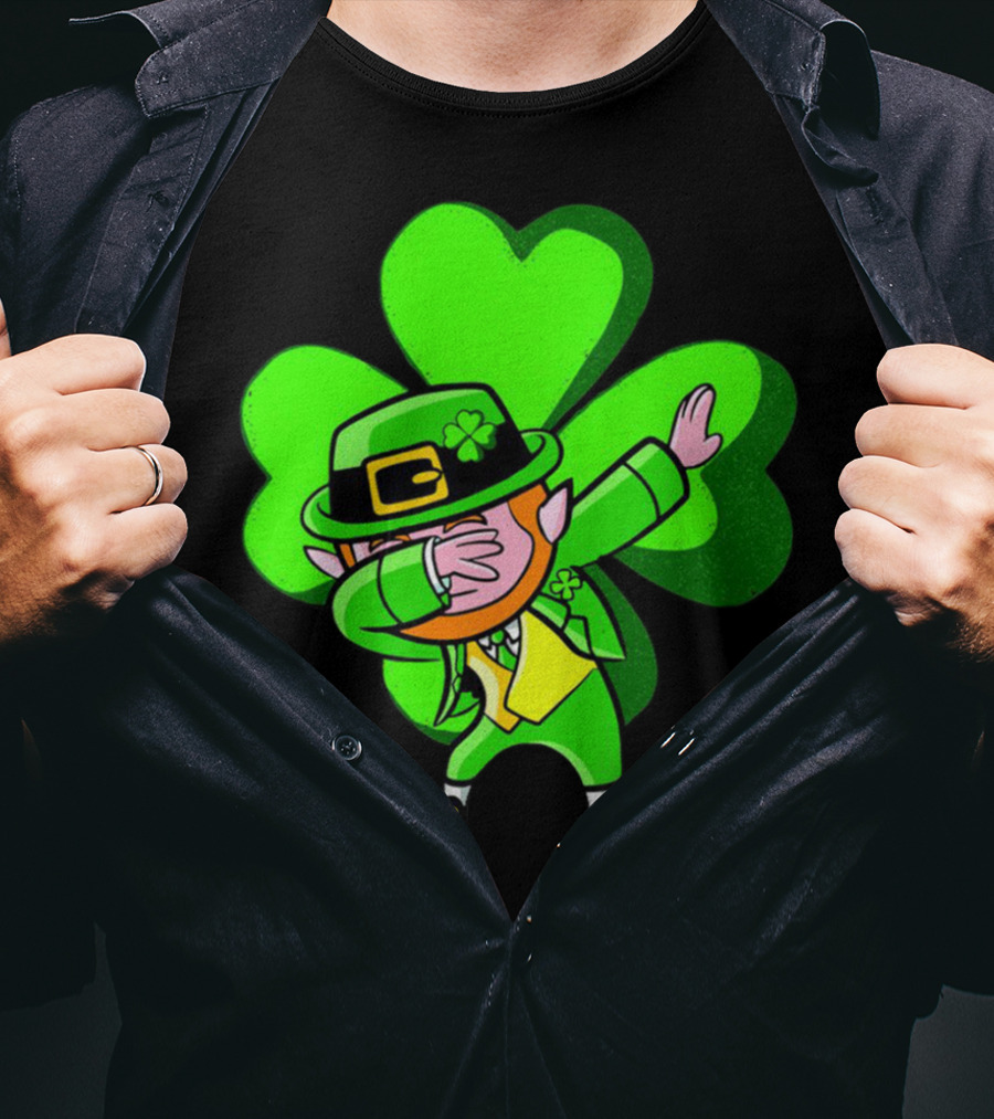 Leprechaun Dab Dance Shamrock St Patrick's Day Luck Ireland T-Shirt