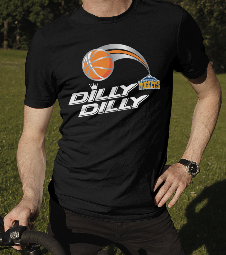 Denver Nuggets Dilly Dilly Basketball Logo And Orange Basketball T-Shirt