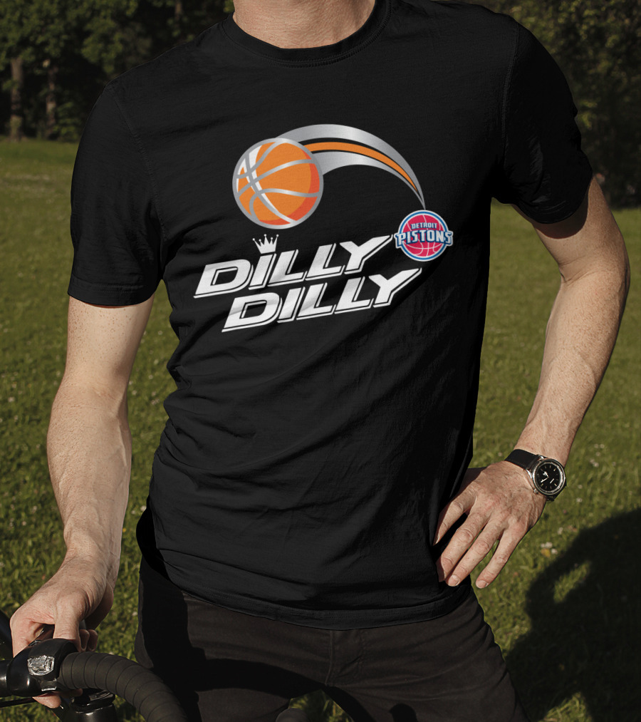 Detroit Pistons Dilly Dilly Basketball Logo And Basketball T-Shirt