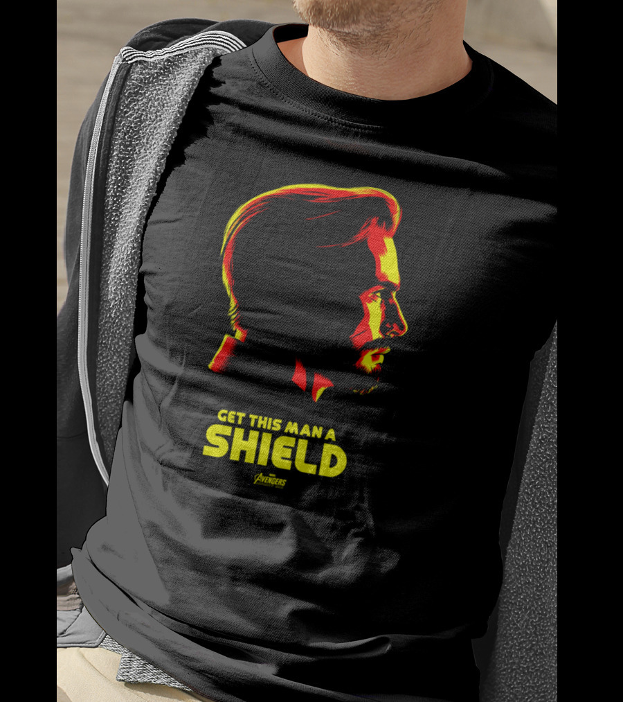 Get This Man A Shield Avengers Infinity War Iconic Profile T-Shirt