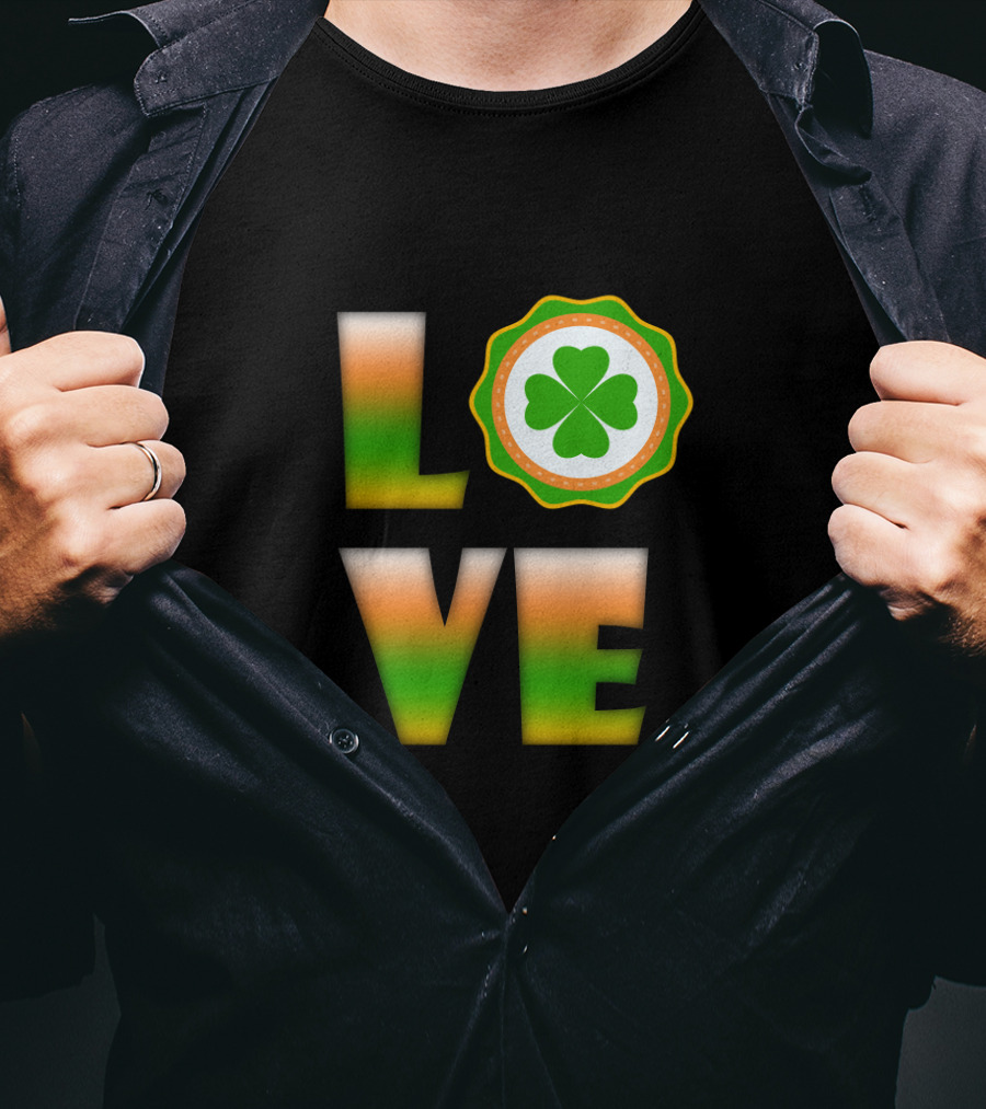 Love Irish Clover St. Patrick's Day T-Shirt