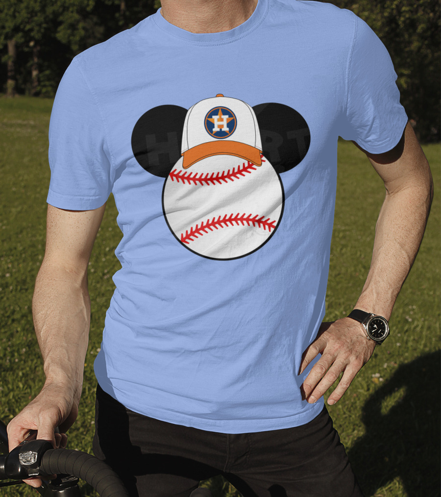 Houston Astros Mickey Mouse Baseball Cap T-Shirt