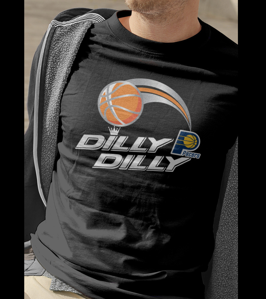 Pacers Dilly Dilly Basketball Logo With Orange Ball And Crown T-Shirt