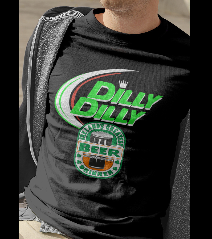 Dilly Dilly Irelands Greatest Beer Drinker Crowned By Irish Clovers T-Shirt