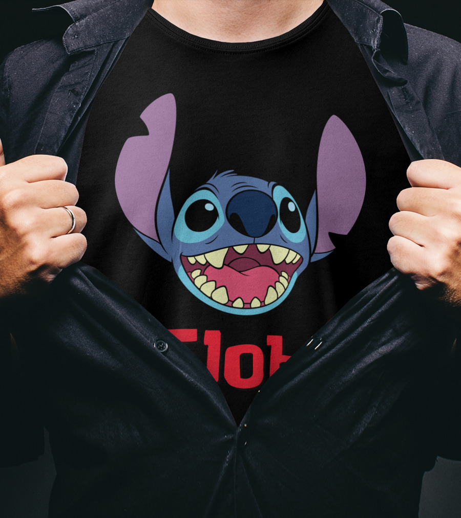 Lilo And Stitch Aloha Stitch Iconic Blue Character Smile T-Shirt